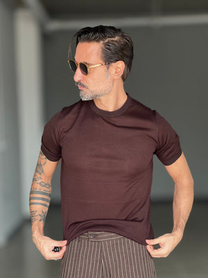 MAGLIA  GIRO MORO   FILO COTONE MISTO SETA 102