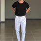 BLACK CHAIN ​​VISCOSE TROUSERS