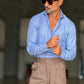 CAMICIA DEPOT CELESTE MICROFANTASIA DOPPIORITORTO