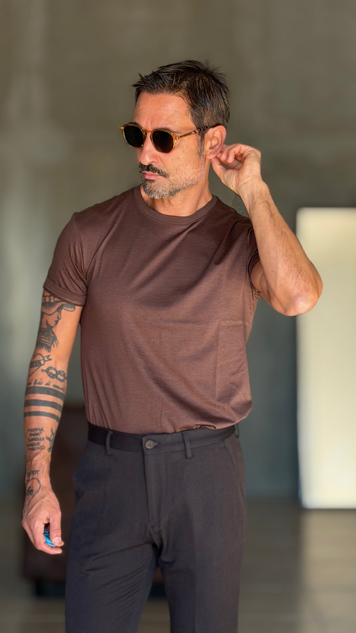 NEW T SHIRT MORO EFFETTO FILO DI SCOZIA