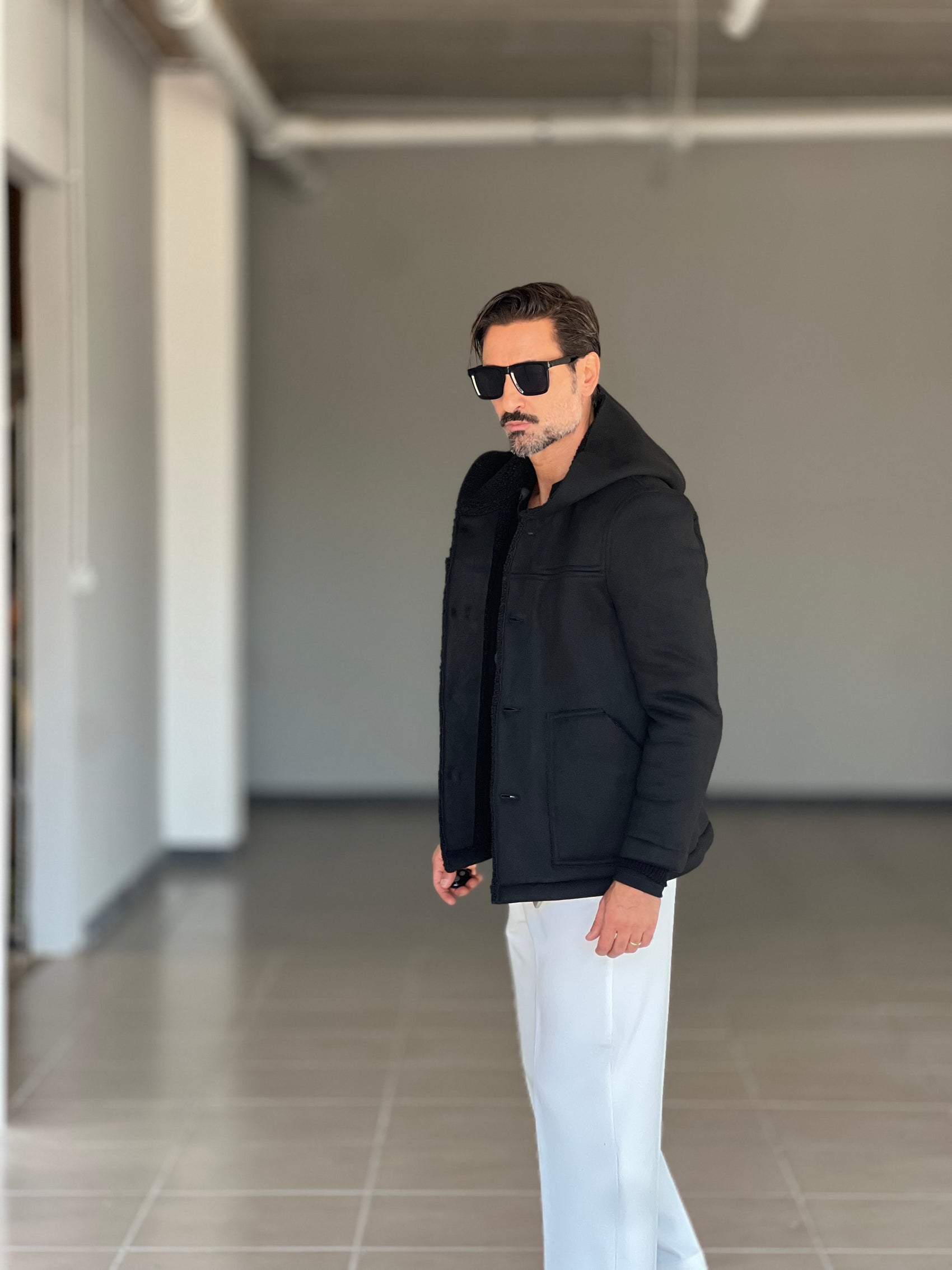 *ECOMONTONE NERO   CAPPUCCIO CONTRASTO NERO ALTATENSIONE