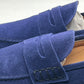 DOUBLE BUCKLE BLACK SUEDE LOAFERS
