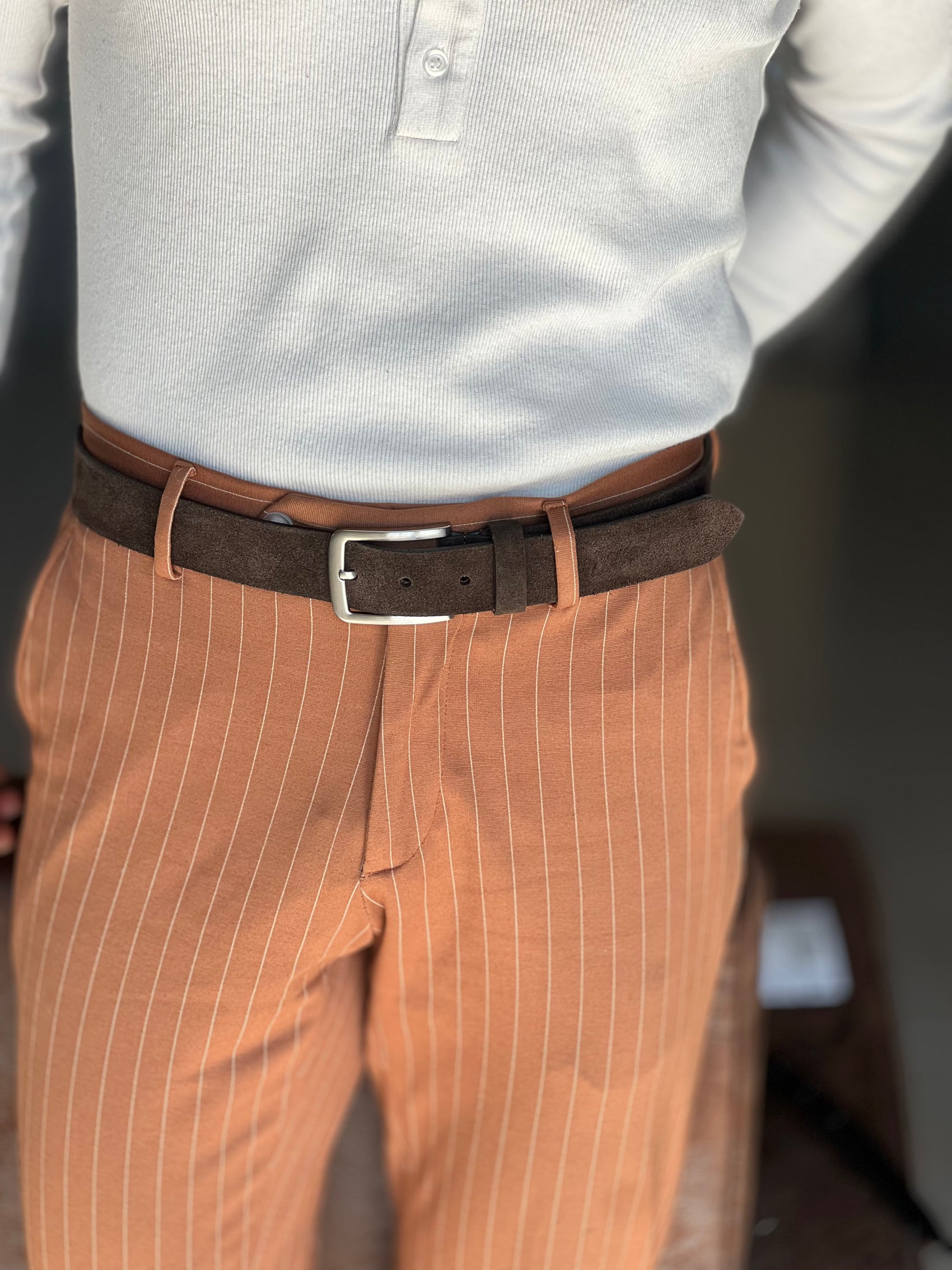 WHITE VISCOSE TROUSERS WITH REGULAR BOTTOM