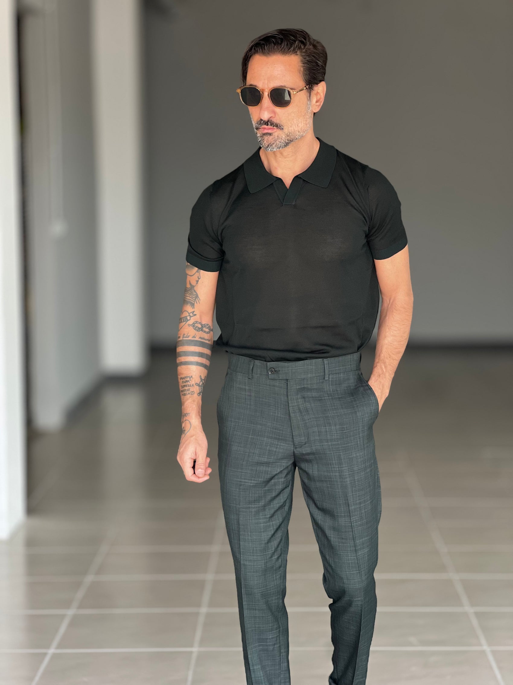 WHITE VISCOSE TROUSERS WITH REGULAR BOTTOM