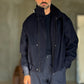 GIUBBINO BLU   PANNO COLLO SCIARPA CROP
