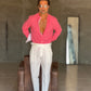 PANTALONE PANNA   VITA ALTA PINCES VISCOSA ( CODICE 31 )