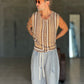 WHITE VISCOSE TROUSERS WITH REGULAR BOTTOM