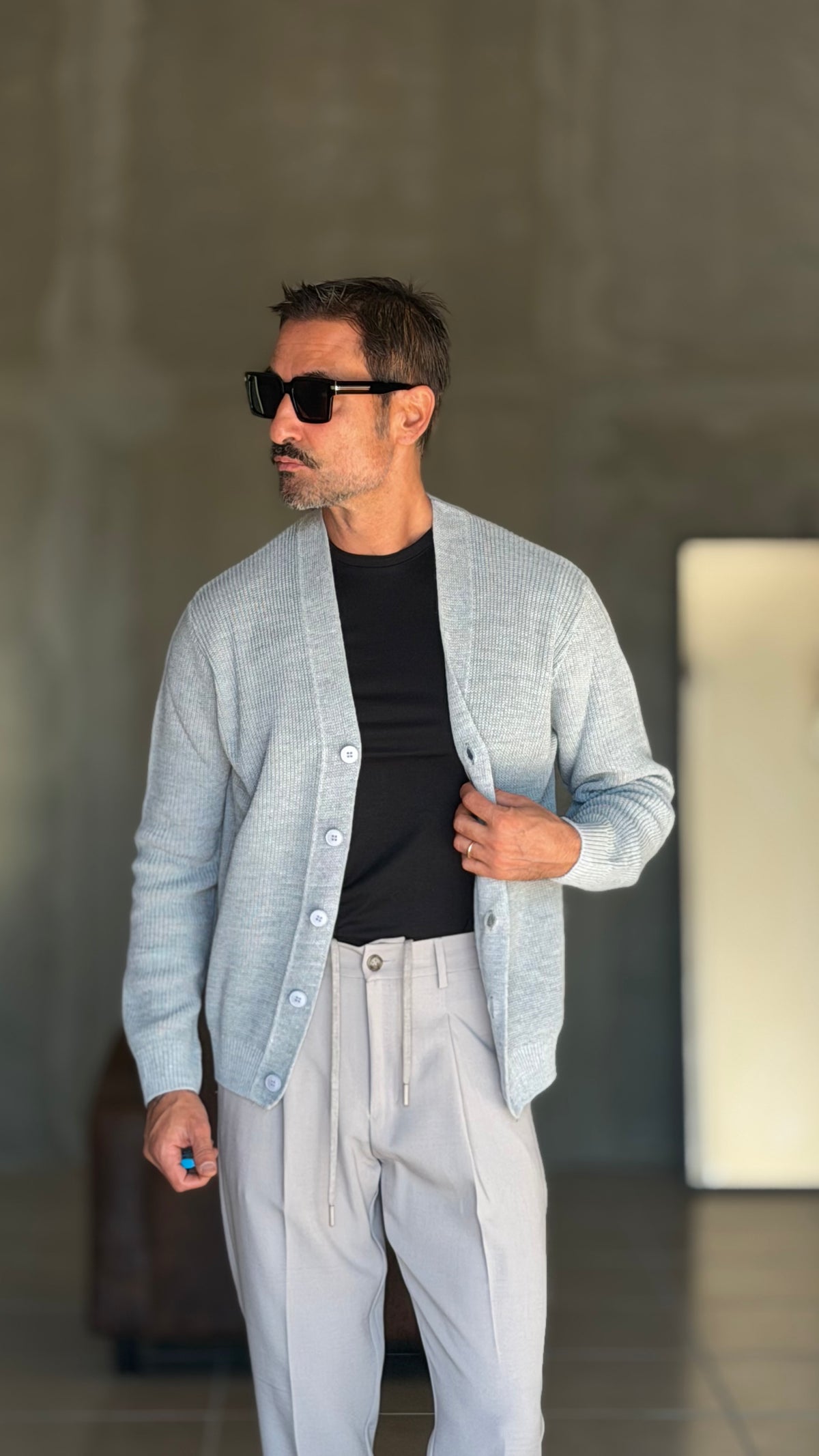 CARDIGAN GRIGIO   MAGLIA INGLESE