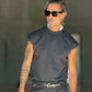 T SHIRT SMANICATA NERO OVER FIT