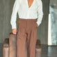 PANTALONE MORO  DOPPIAPINCES IN FONDO