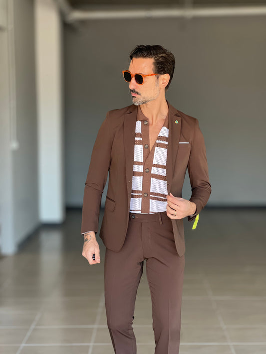 ABITO CIOCCOLATA MONOPETTO VISCOSA