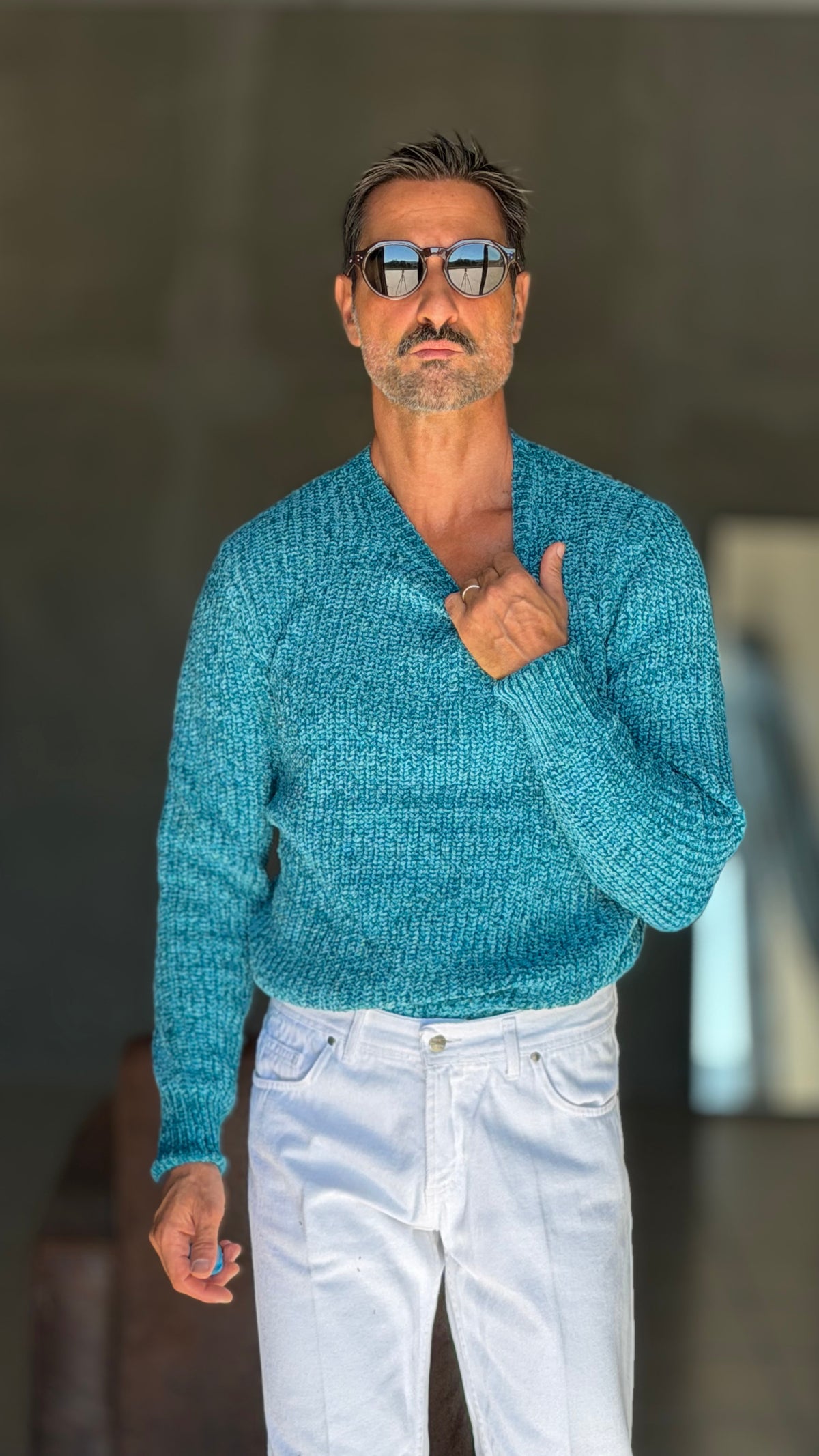 WHITE VISCOSE TROUSERS WITH REGULAR BOTTOM