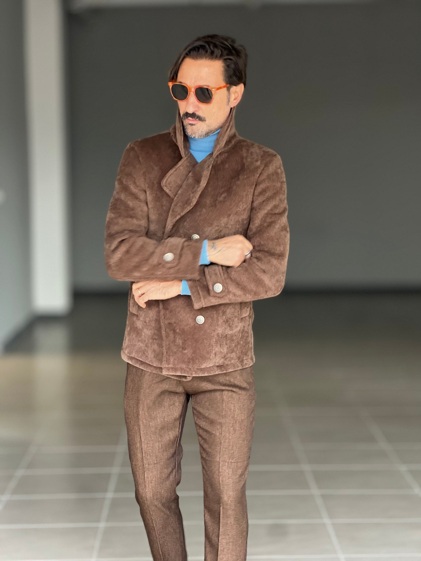 CAPPOTTINO MORO VELLUTO MILLERIGHE