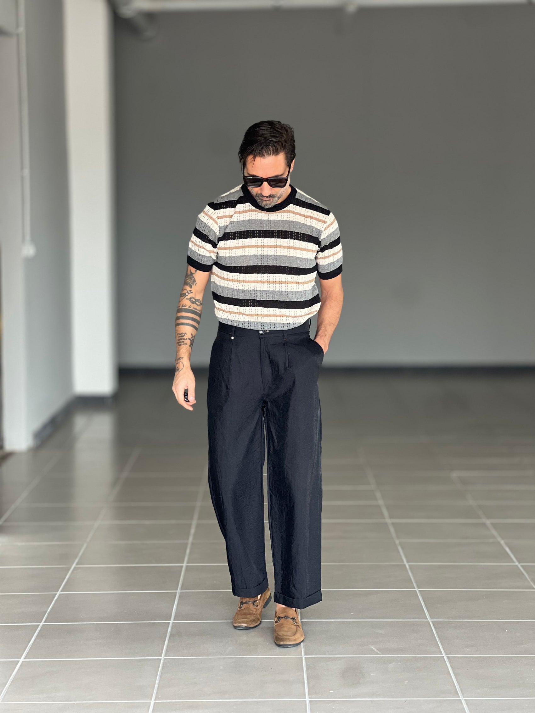 MAGLIA MULTICOLOR MISTO LINO BL11