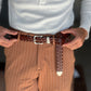 WHITE VISCOSE TROUSERS WITH REGULAR BOTTOM