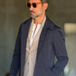BLUE HIGH NECK COAT