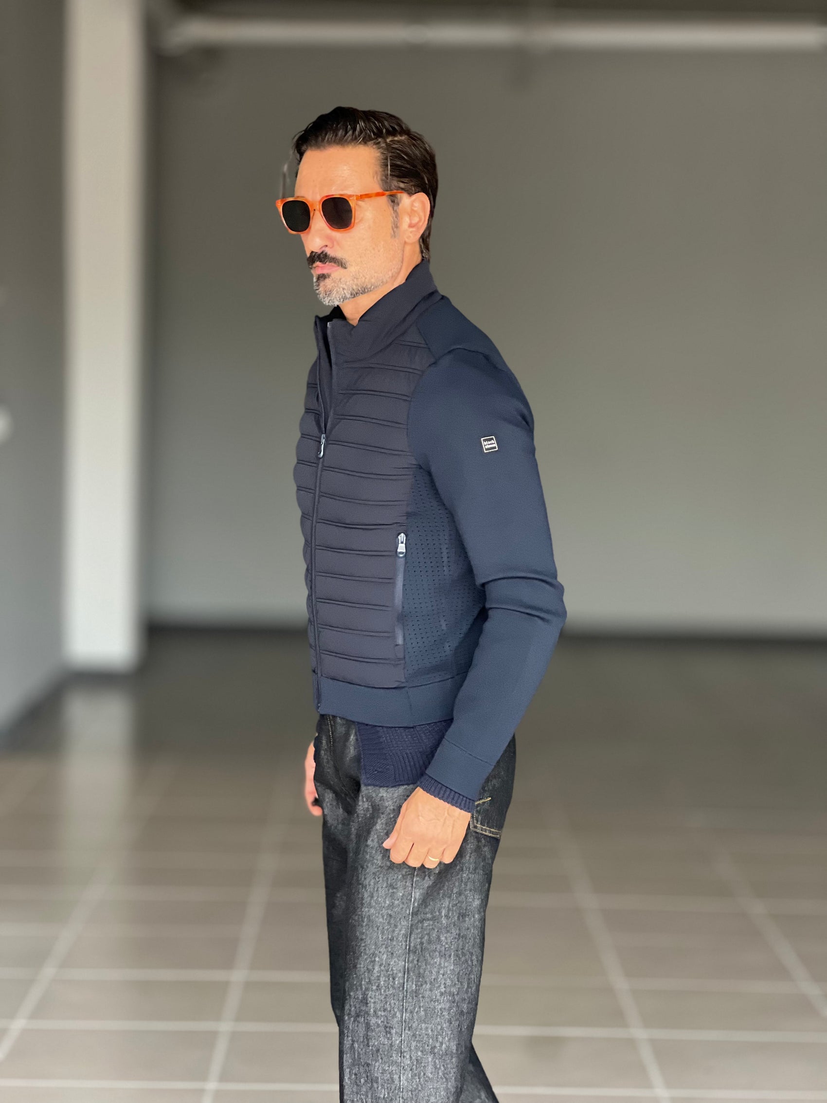 *PIUMINO BLU MANICA IN MAGLIA BL11