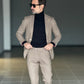 ABITO PIE DE POULE FONDO BEIGE PUNTO MILANO