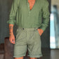 BERMUDA VERDE   LINO   PINCES