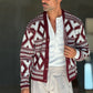 CARDIGAN PRUGNA  ETNICO CROP  FIT  PESANTE