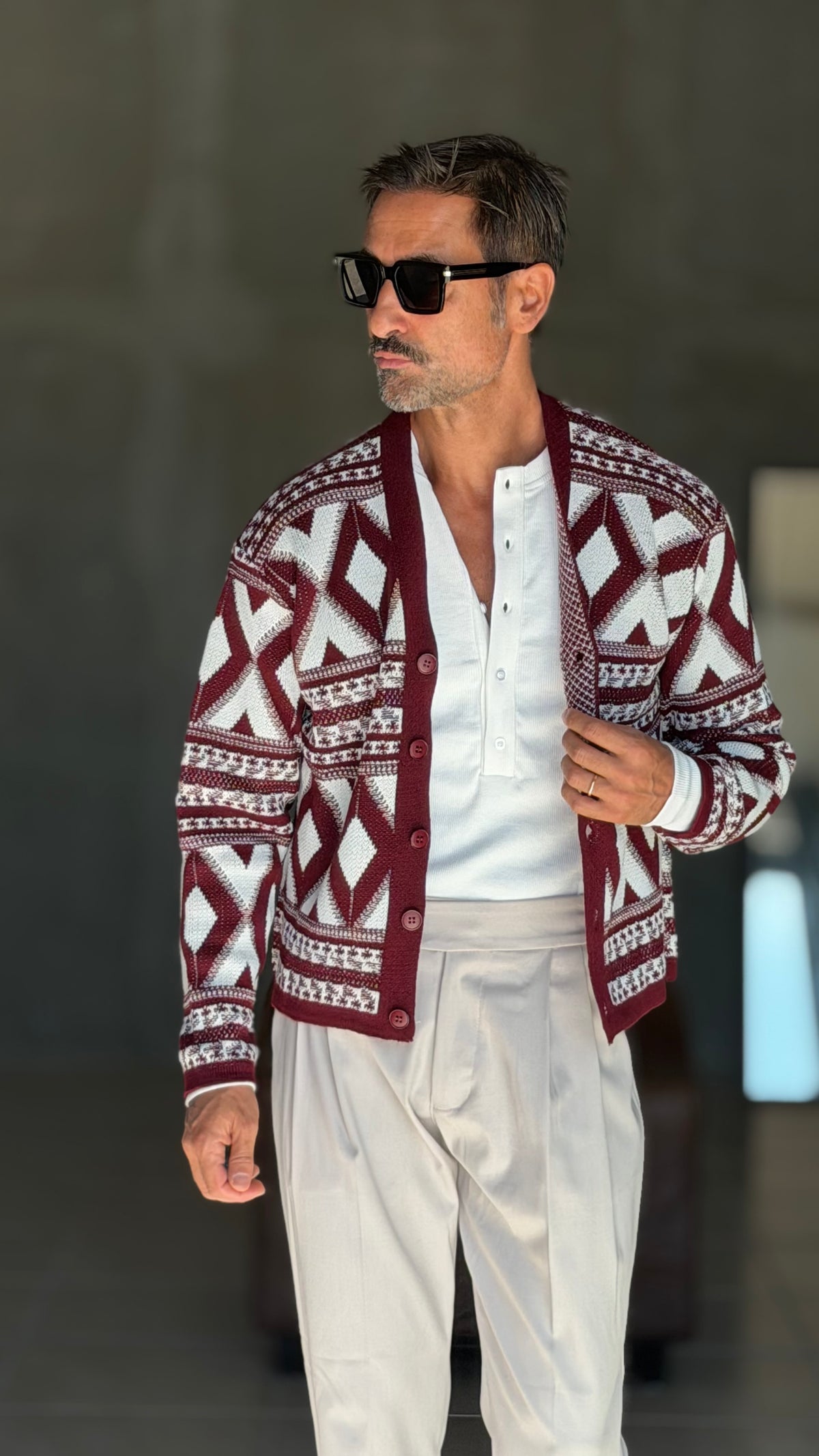 WHITE VISCOSE TROUSERS WITH REGULAR BOTTOM