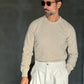 PULLOVER CREMA  LANA CASHMERE 3% E MISTI