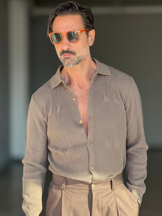 POLO CAMICIA CAMMELLO OPERATA