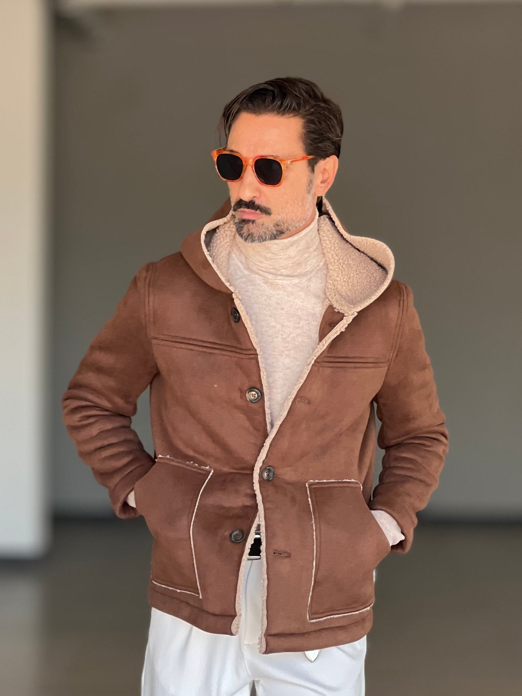 *ECOMONTONE  MORO  CAPPUCCIO CONTRASTO BEIGE  ALTATENSIONE