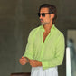CAMICIA VERDE KIWI LONO COLLO ITALIANO