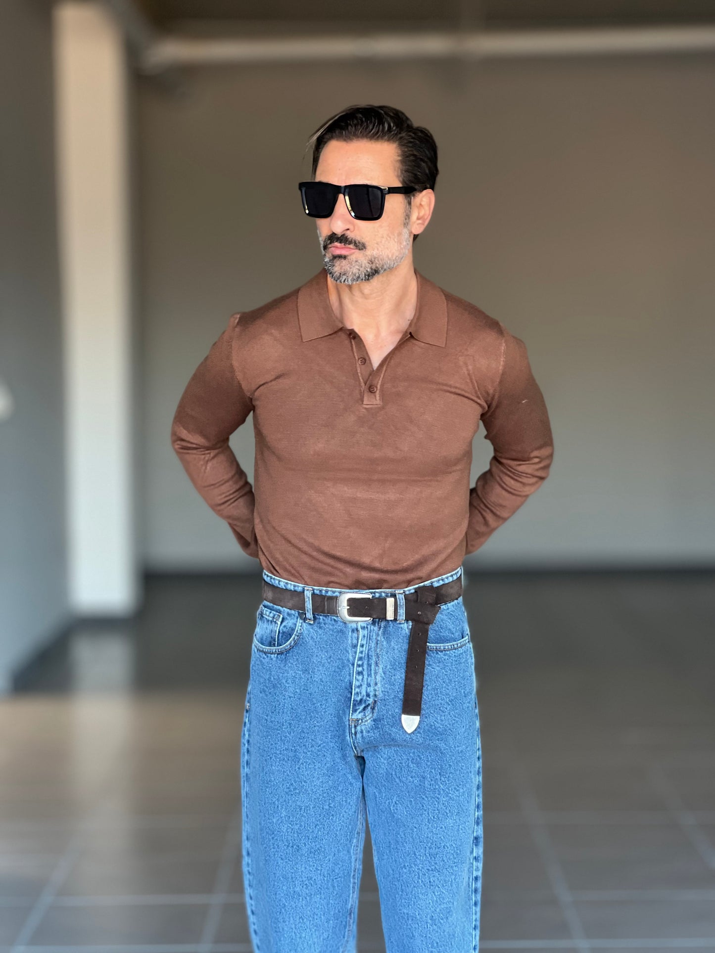 POLO CIOCCOLATO  RASATA VISCOSA E MISTI