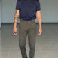 WHITE VISCOSE TROUSERS WITH REGULAR BOTTOM
