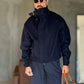 GIUBBINO BLU   PANNO COLLO SCIARPA CROP