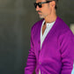 CARDIGAN VIOLA MAGLIA INGLESE