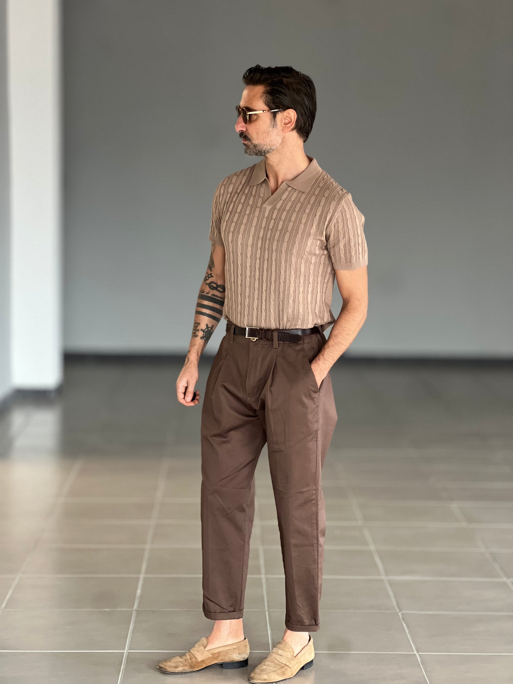 POLO CAMMELLO   OPERATA COLLO AMERICANO 006