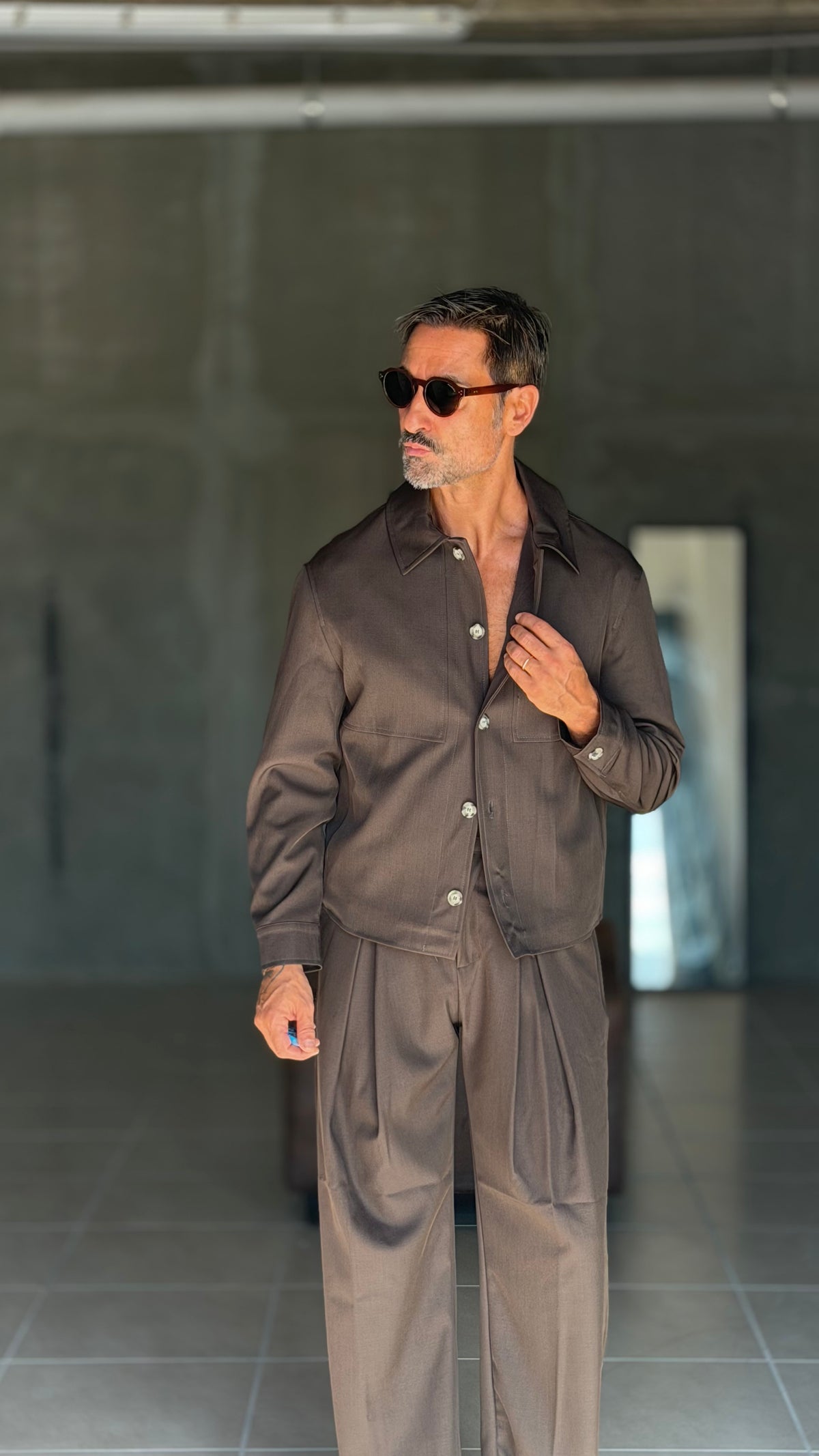 GIUBBINO CAMICIA MORO CROP 500 (abbinabile al pantalone baloon 500)