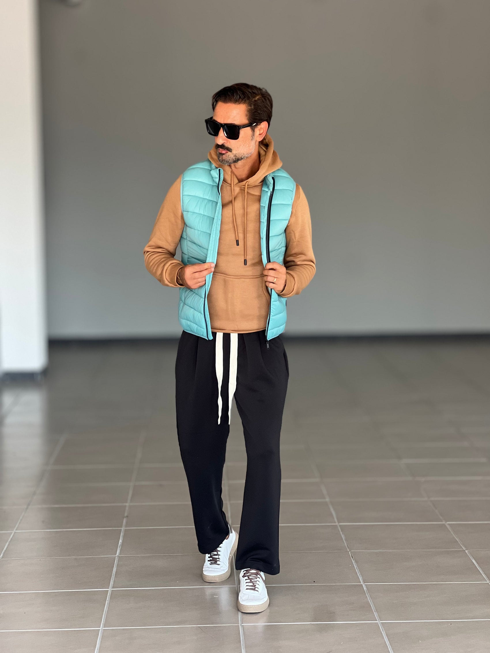 *GILET  PIUMINO TURCHESE