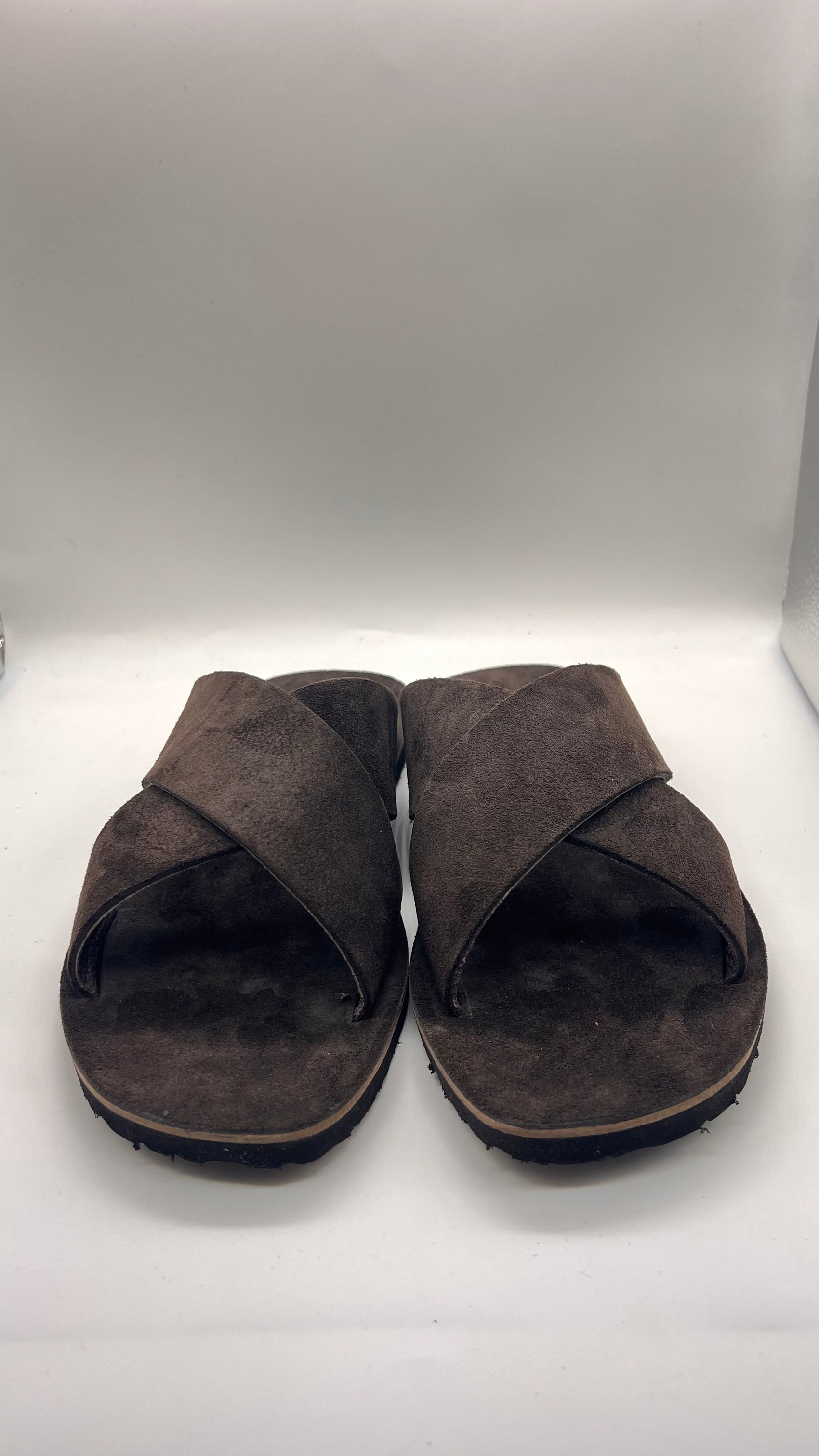 DOUBLE BUCKLE BLACK SUEDE LOAFERS
