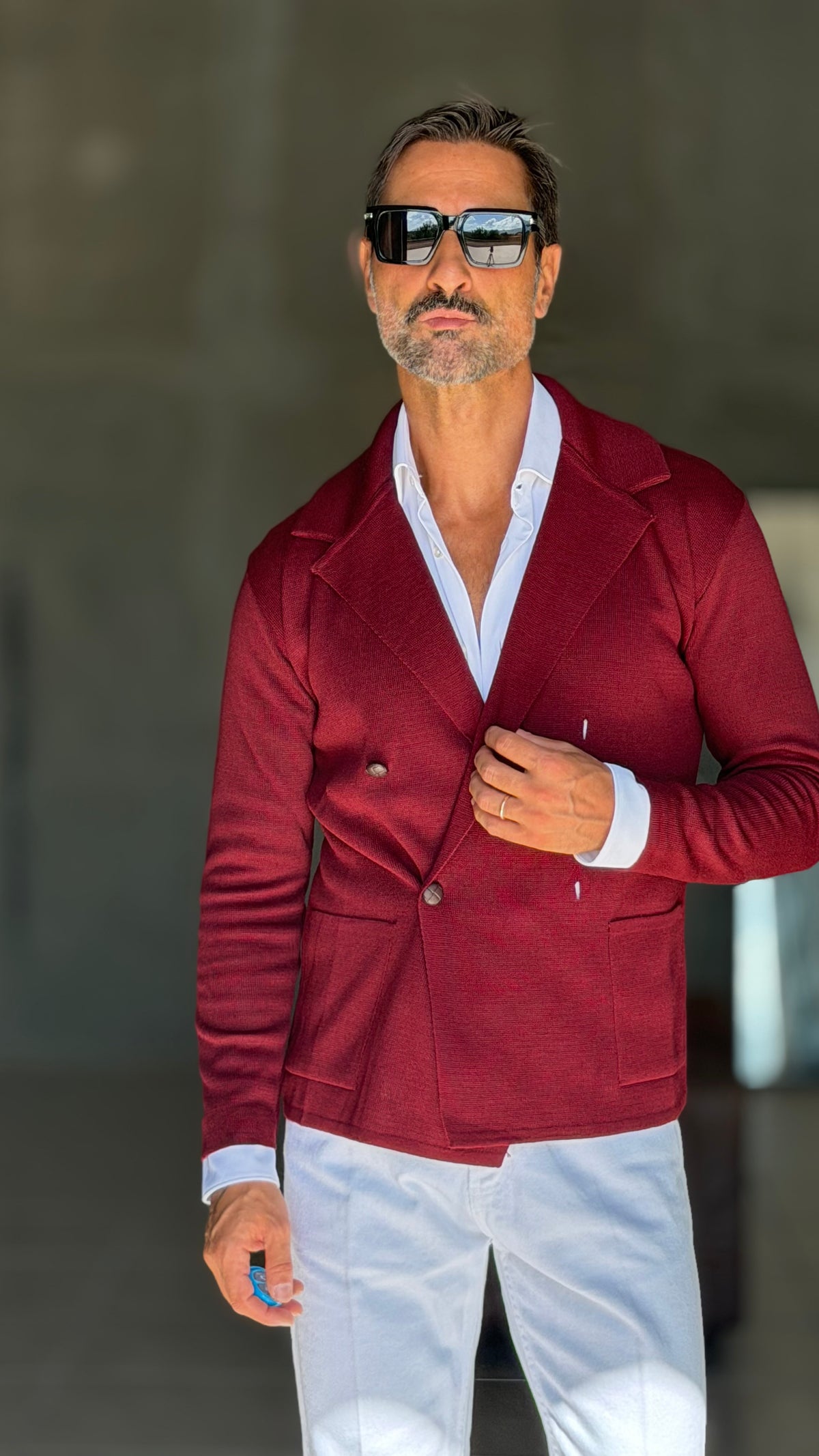CARDIGAN VINO  DOPPIOPETTO