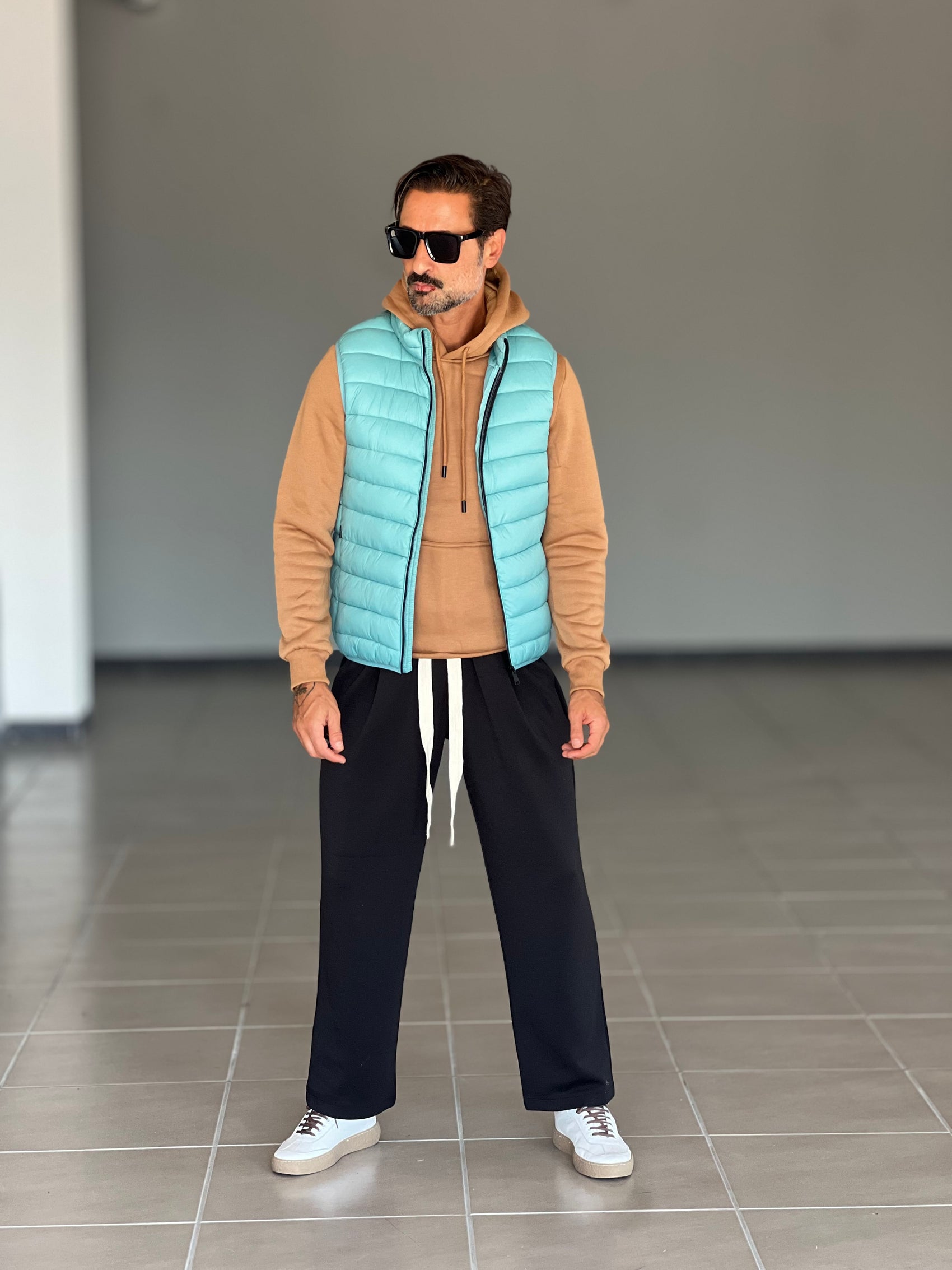 *GILET  PIUMINO TURCHESE