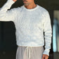 WHITE VISCOSE TROUSERS WITH REGULAR BOTTOM