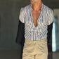 CARDIGAN  POLO NERO BOTTONE COPERTO