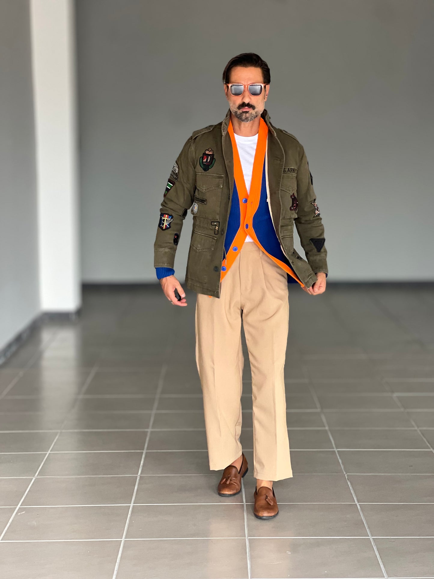 FILL JACKET VERDE PATCH IMBOTTITA  TASCHE