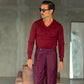 PULLOVER  COLOR VINO  SCOLLO V VISCOSA E MISTI