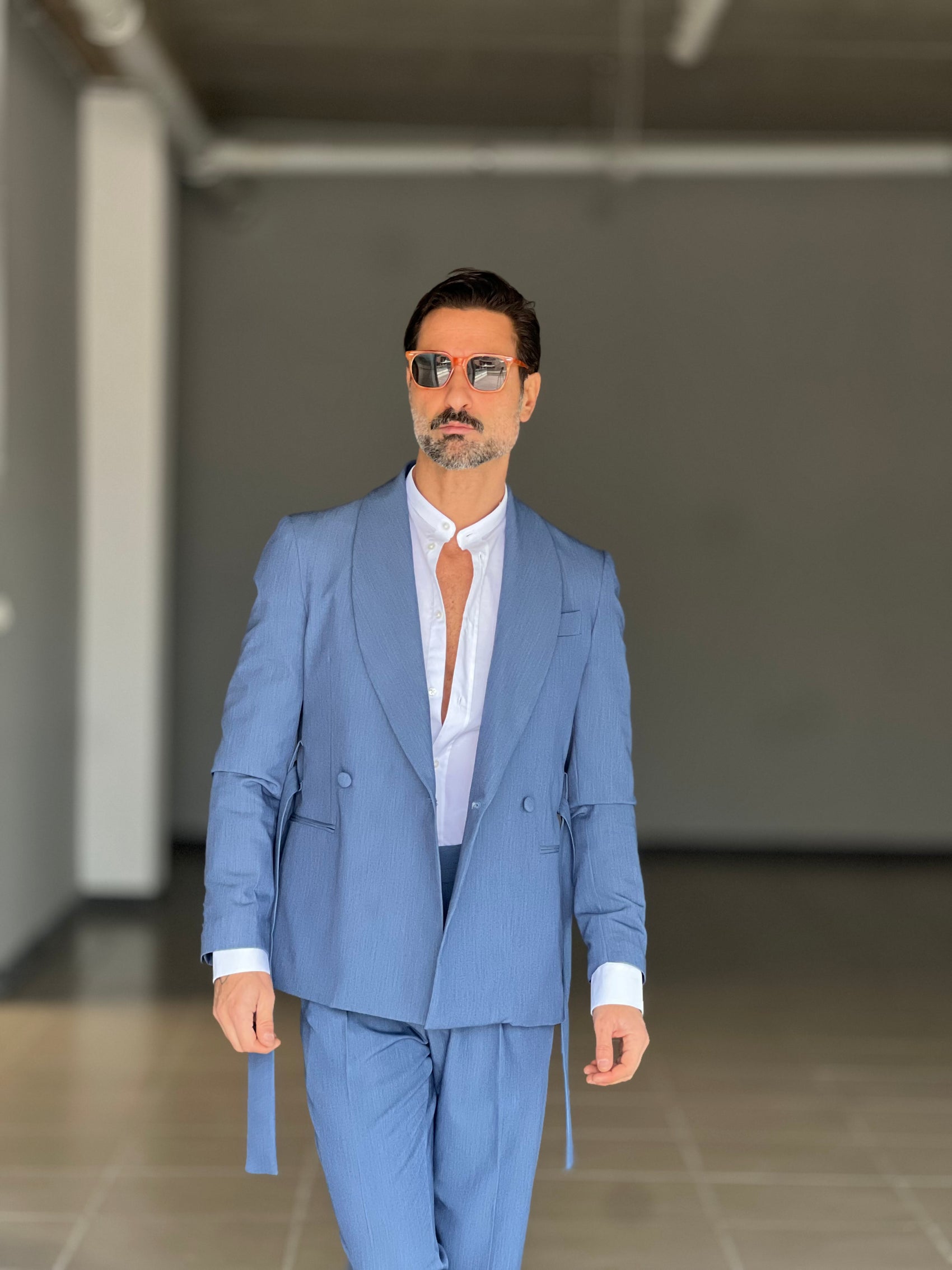 ABITO DENIM DOPPIOPETTO VISCOSA CINTURA IN VITA