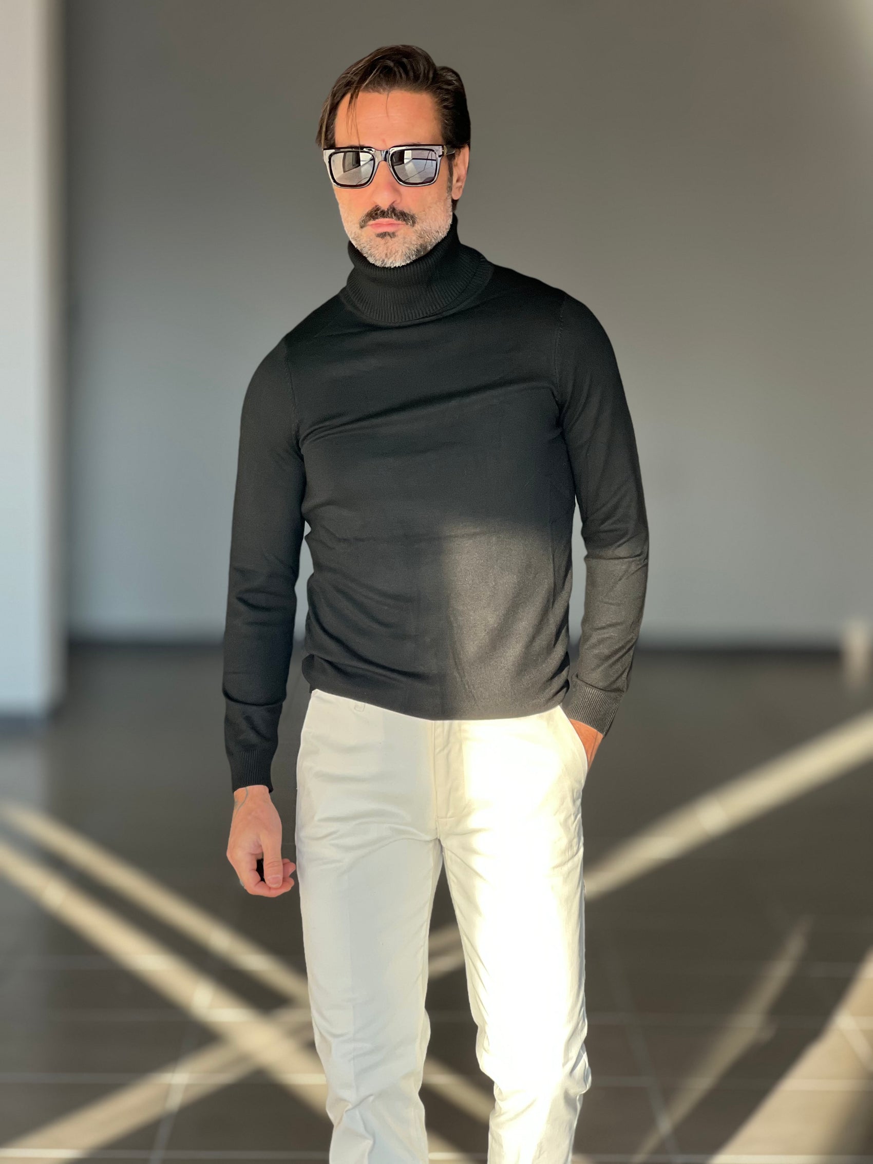 COLLO ALTO NERO VISCOSA