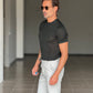 WHITE VISCOSE TROUSERS WITH REGULAR BOTTOM