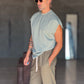 T SHIRT SMANICATA VERDE MENTA OVER FIT