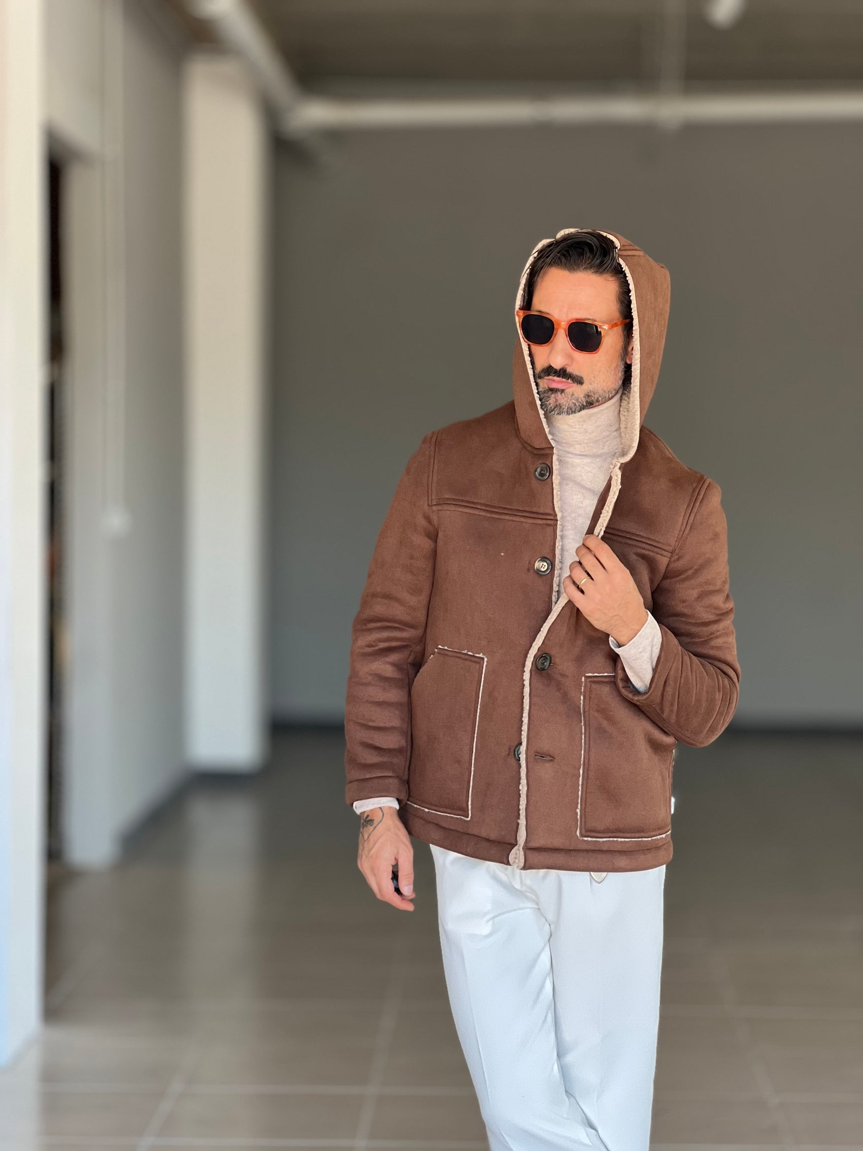 *ECOMONTONE  MORO  CAPPUCCIO CONTRASTO BEIGE  ALTATENSIONE