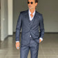 ABITO BLU  MONOPETTO  3 PEZZI GILET
