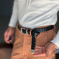 WHITE VISCOSE TROUSERS WITH REGULAR BOTTOM